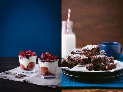 Diptych Photo Collage Showing 2 Servings Of Eton Mess In Glass Cips
