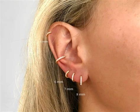 Huggie Hoop Earrings Gold Conch Hoop Cartilage Hoop Hoop Etsy Ear