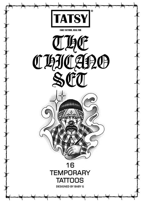 tatsy chicano set temporary tattoo cover up sticker for men and women body temp fake tattoos