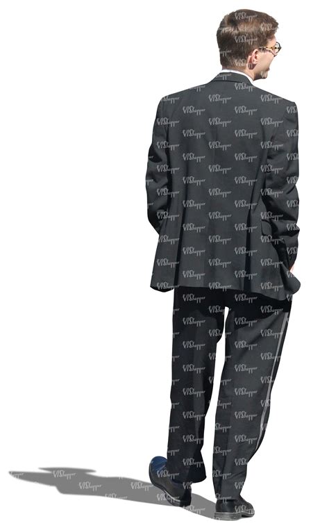 Man In A Formal Black Suit Standing Vishopper