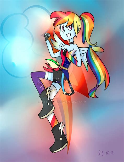 Mlp Eg Rainbow Dash Rainbow Rocks My Version By Katedoof On