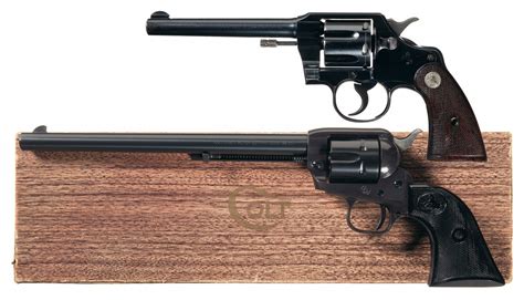 Two Colt Double Action Revolvers A Colt Official Police Double Action