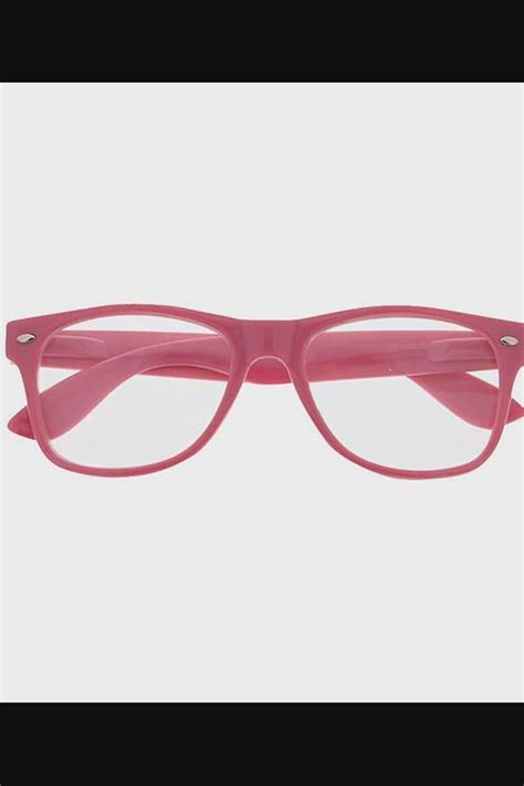 Halloween Costume Glasses For Women And Men Clear Lens Nerd Pink