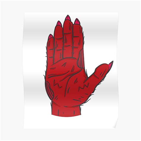 Red Right Hand Poster For Sale By Dygo1986 Redbubble