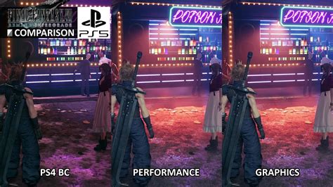 Ps5 Final Fantasy 7 Remake Vs Intergrade Graphics Comparison Ps4 Bc