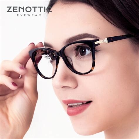 zenottic retro optical prescription glasses frame women clear myopia eyeglasses frame fashion