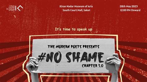 Noshame Poetry And Storytelling Show The Modern Poets Kiran Nadar