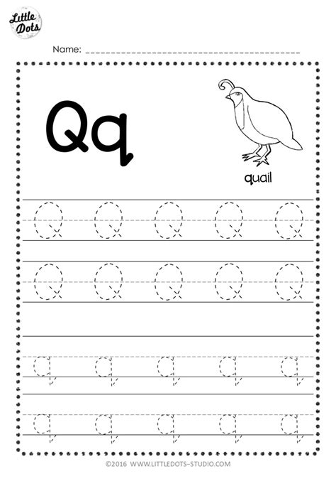 Free Letter Q Tracing Worksheets Handwriting Worksheets For Kids