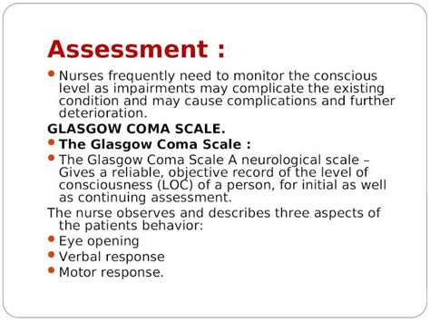 Nursing Care Of An Unconscious Patient Ppt Powerpoint