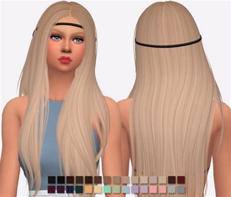 Simlish Designs Nightcrawler`s Sunny Hair Retextured Sims 4 Hairs