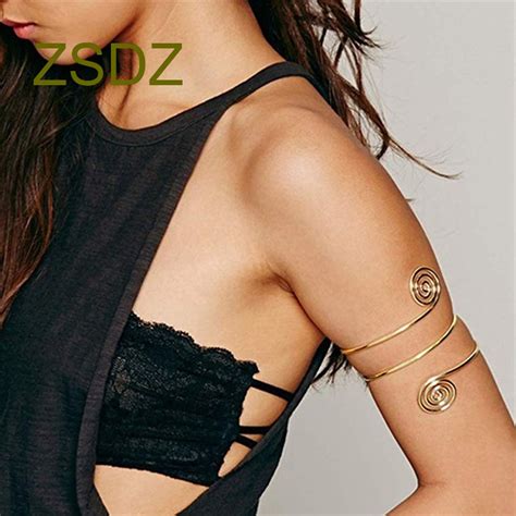 Simple Multilayer Mwali Boho Coil Upper Arm Bracelets Band Cuff Armlets For Women Girls Arm