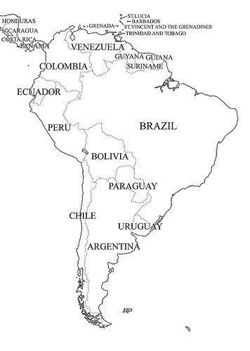 Mapa de Sudamérica para Colorear Dibujos e Imágenes de América del Sur para Niños Teaching
