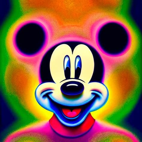 Lexica An Extremely Psychedelic Portrait Of Mickey Mouse Surreal