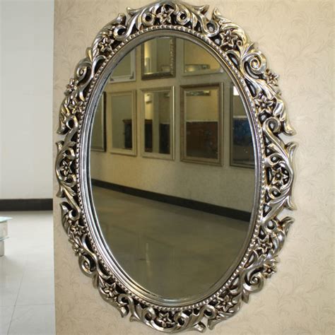 Sometimes the bathroom vanity just isn't enough, so cue a separate makeup table. PU Oval Bathroom Mirrors With Carved Flowers - Traditional ...