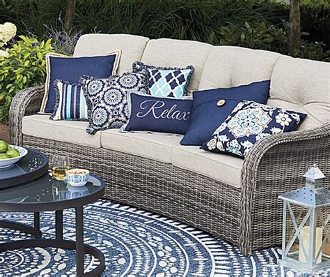 Lakewood Navy Blue Outdoor Throw Pillows Big Lots Blue Patio Blue
