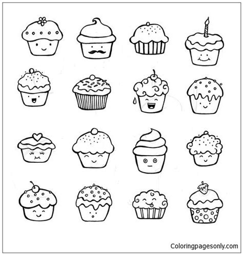 5 Free Cupcake Coloring Pages Stevie Doodles Free Pri
