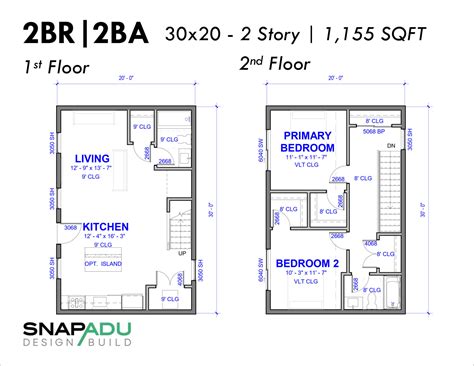 2 Bedroom Adu Floor Plans For Accessory Dwelling Units