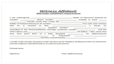 Free 24 Sample Affidavit Forms In Pdf Ms Word