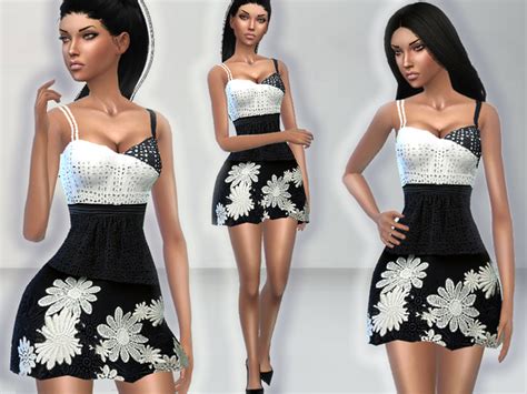 The Sims Resource English Embroidery Dress By Puresim Sims 4 Downloads
