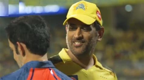 Ms Dhoni Hug Gautam Gambhir At Chupauk Stadium Crowd Reaction Ms Dhoni