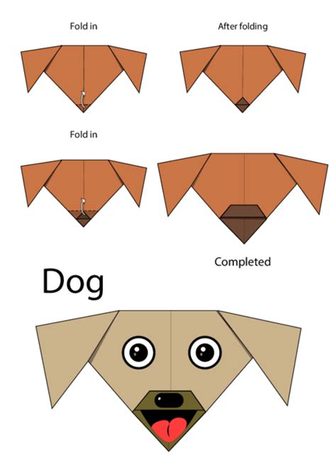 Easy Origami Animals Instructions Dog Origami Dog Easy Instructionsn