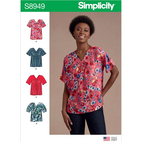 simplicity 8949 misses blouses