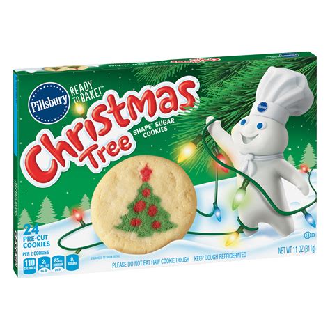 Pillsbury refrigerated sugar cookie dough. Pillsbury Ready to Bake! Christmas Tree Shape Sugar ...