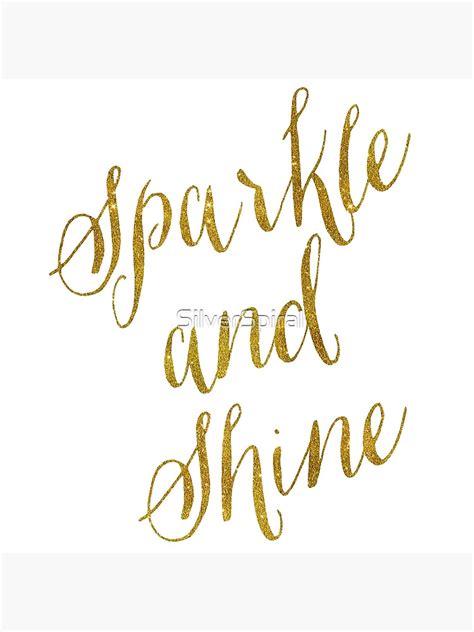 Sparkle And Shine Gold Faux Foil Metallic Glitter Inspirational Quote