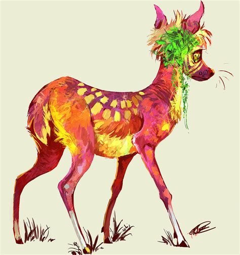 the big imageboard tbib ambiguous gender cervine colorful deer feral hooves mammal solo
