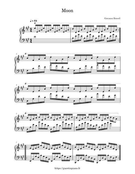 Moon Giovanni Bomoll Sheet Music For Piano Solo