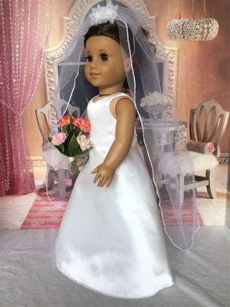 American Girl Wedding Dress 18 Inch Doll Wedding Dress Etsy