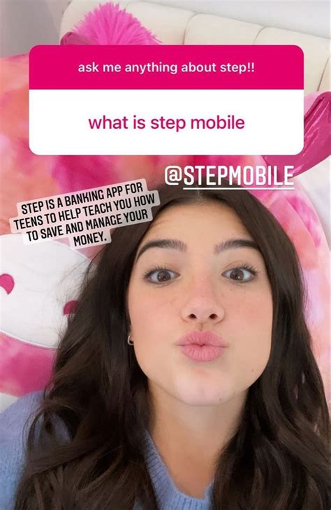 Charli Damelio Instagram Help Teaching What Is Step Banking App