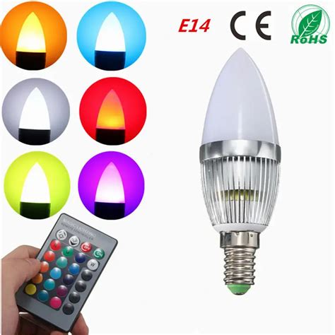 Rgb Led Light Bulb E14 3w Color Changing Chandelier Candlestick Candle