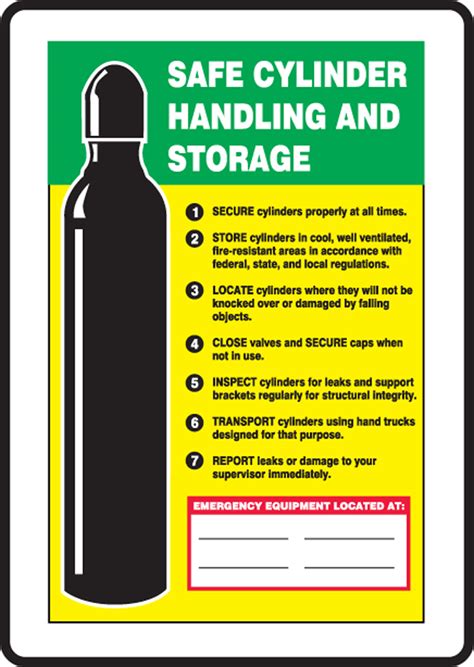 Safe Cylinder Handling And Storage Safety Sign Mcpg506