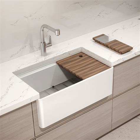 Your kitchen sink cutting board stock images are ready. Fira Collection Single Undermount Fireclay Bar Kitchen ...