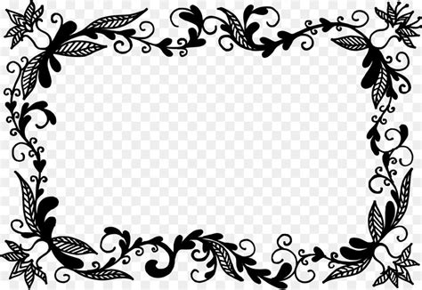 Desain hitam putih begini terlihat lebih sederhana kalau dipakai. 25+ Trend Terbaru Bingkai Bunga Hitam Background Undangan ...