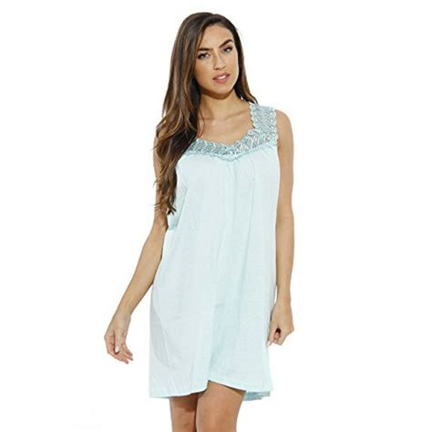 Dreamcrest Dreamcrest Nightgown Womans Pajamas Women Sleepwear Light Blue Lace Strap