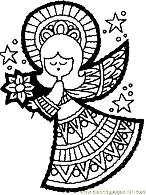 christmas angel coloring page  coloring page  angel coloring pages coloringpagescom