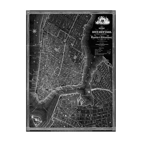 New York City 1840 19w X 23h X 1d Framed Vintage City Maps