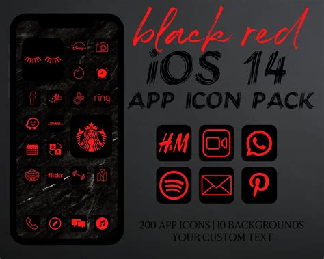 Red App Icons Ios 14 Delicia Lea