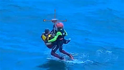 Torquay Video Of Lifesaver Rescue Of Overboard Sailor From Ocean Near Whites Beach Geelong