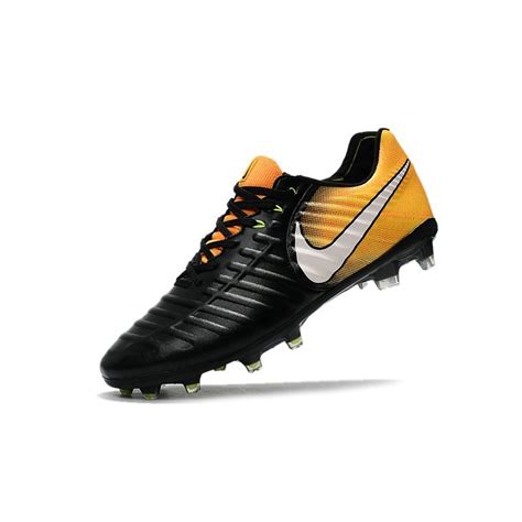 Nike Tiempo Legend Vii Fg 2017 Leather Soccer Cleats Black Yellow