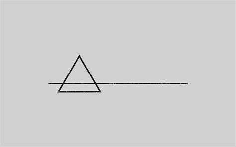 Wallpaper Minimalism Geometry Line Art White Background Triangle