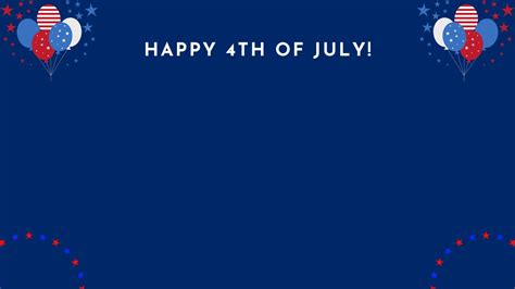 4th Of July Zoom Background Template Digital Template Etsy