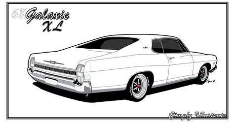1963 Ford Galaxie Car Coloring Pages Free