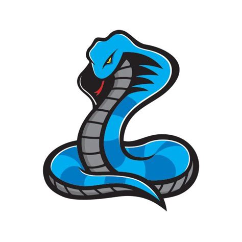 Blue Snake Logo Design On White Background