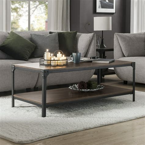 End Tables For Living Room Mid Century Rustic Coffee Table With