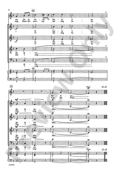 Dormi Dormi O Bel Bambin Satb And Soprano Solo A Cappella Choral