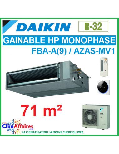 Daikin Climatisation Gainable Standard HP FBA71A9 ARXM71R