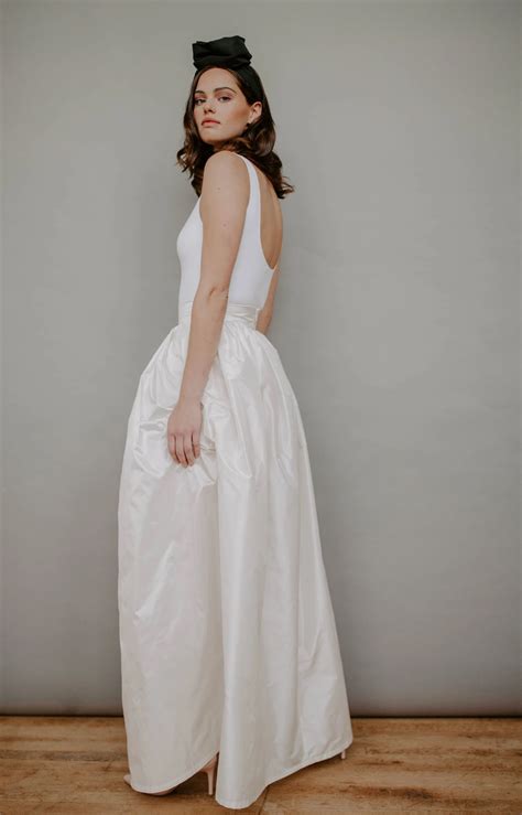 Taffeta Skirt Couture Bridal Gowns Ivory Skirt Taffeta Skirt